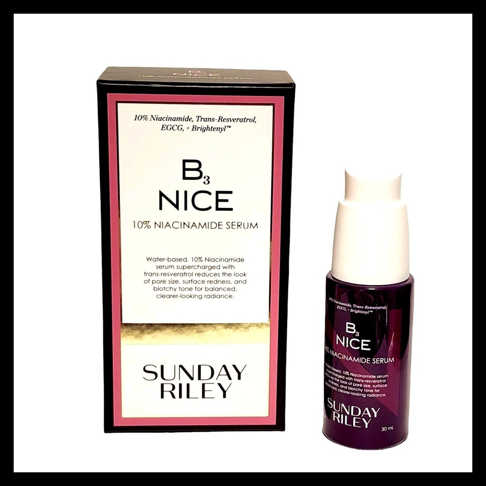 Sunday Riley B3 Nice 10% Niacinamide Serum 1 fl oz / 30ml Full Size New